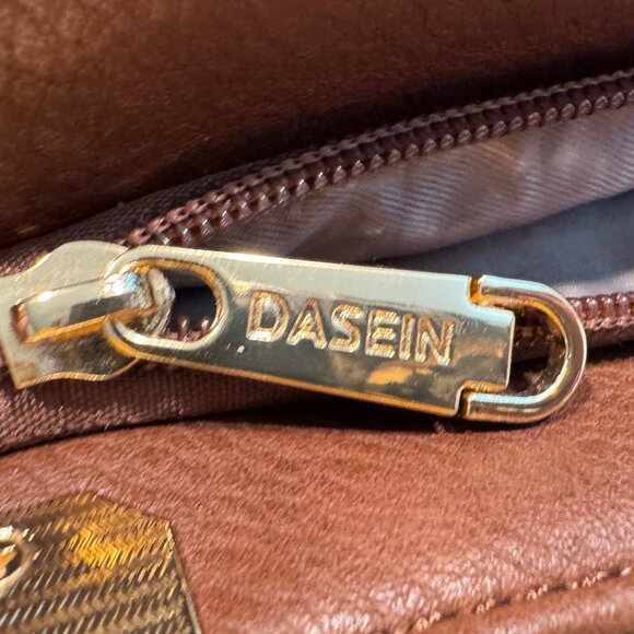 NWOT Women's Dasein Brown Vegan Leather Crossbody / Satchel bag Adjustable Strap - Picture 12 of 14